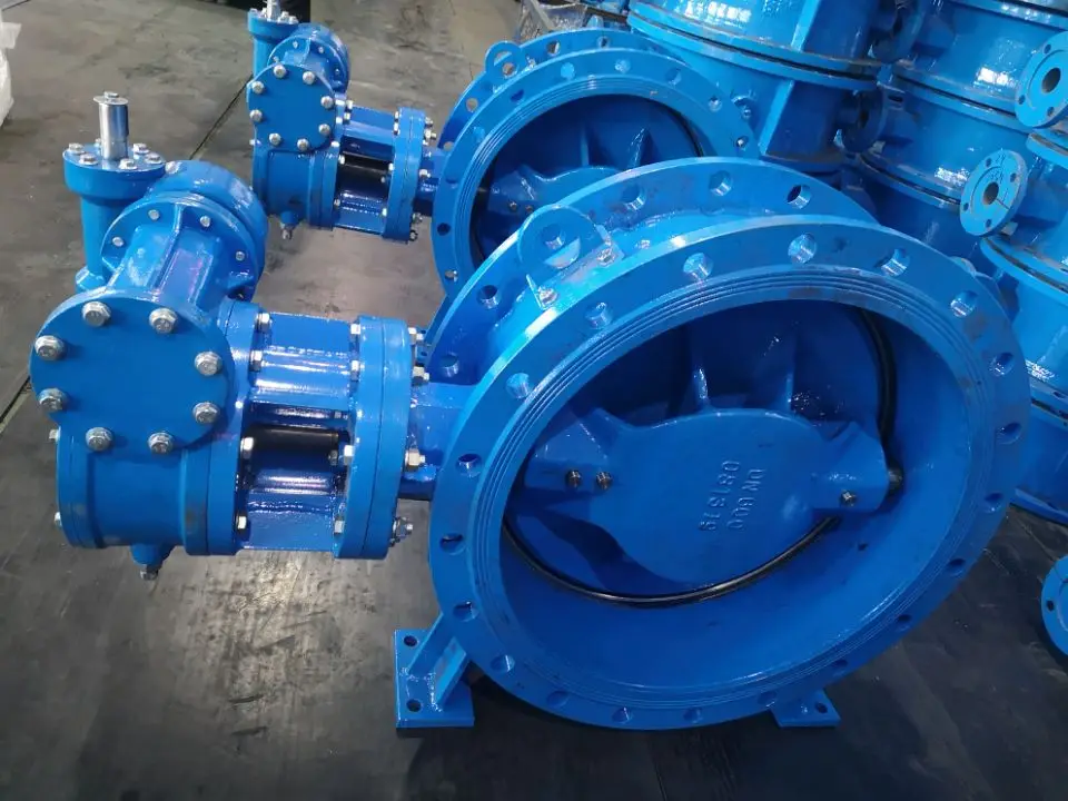 Series 13 ductile iron GGG40 A536 A359  Double eccentricity butterfly valve with PN10 PN16 ANSI 150