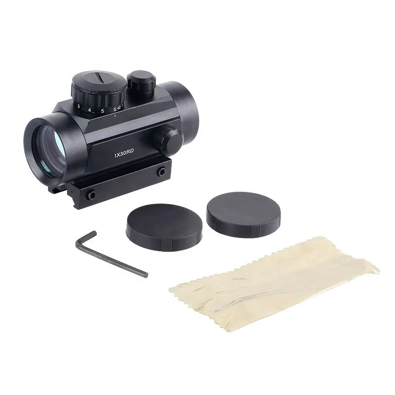 Outdoor Aluminum Optics Red Dot Reflex Scope Hunting 1X30 Illuminated Red Green Dot Sight Scope