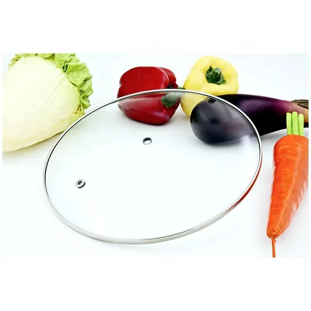 Universal Tempered Glass & Food Safe Silicone Rubber Rim,cooking pot cookware set Tampa De Vidro