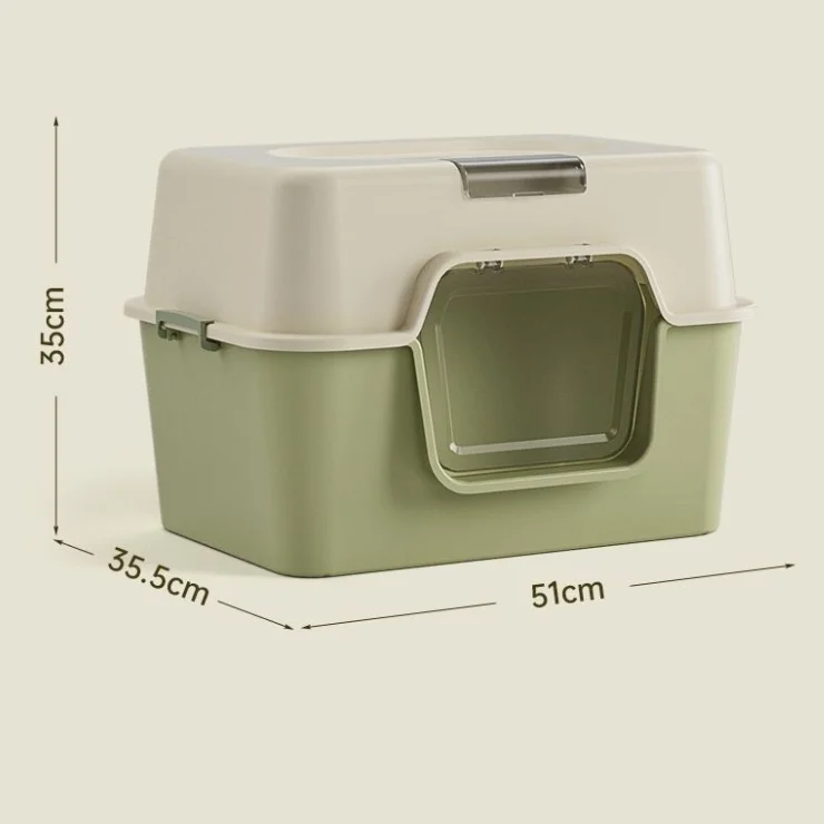 Cat Litter Box Large Fully Enclosed Toilet Splash Proof Deodorant Semi-Enclosed Cat Litter Box Cat Toilet