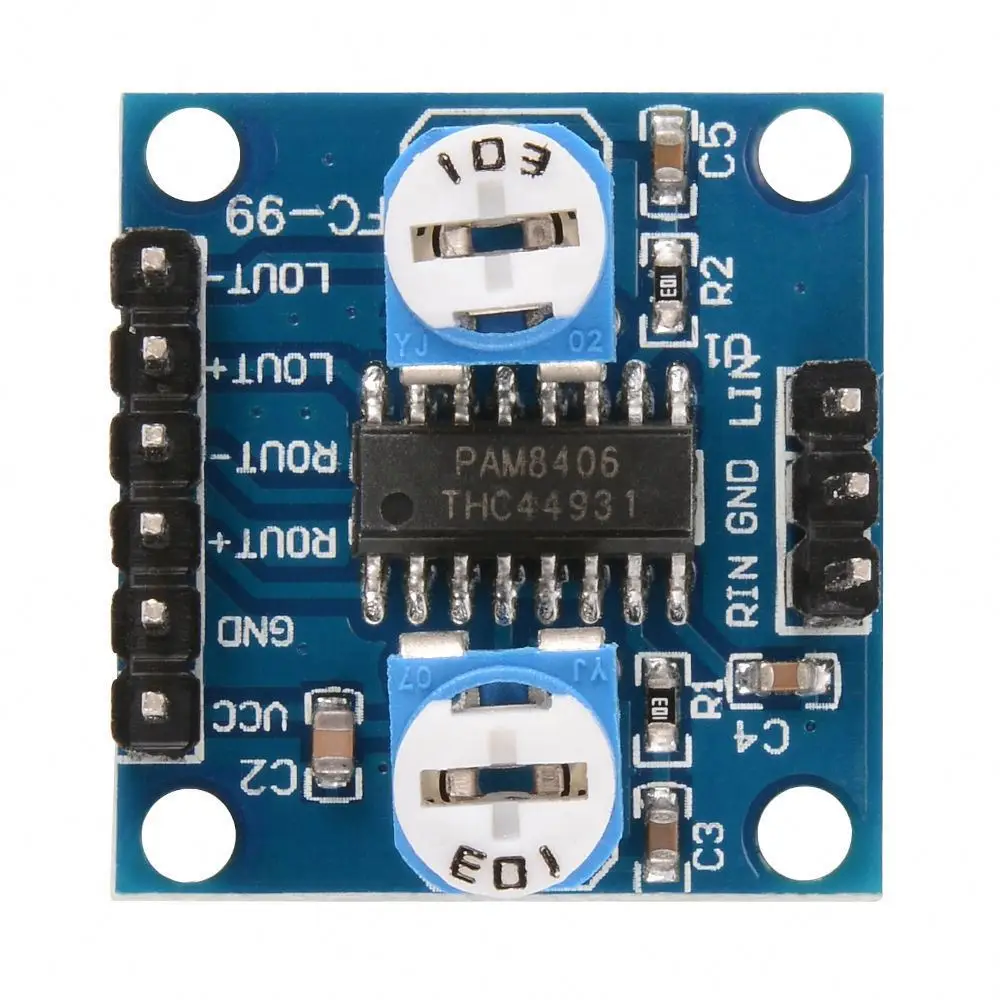 PAM8406 digital amplifier board with potentiometer 5Wx2 stereo M70