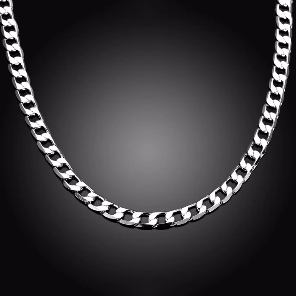 2021 wholesale fashion trendy Minimalist hip hop nickel free 925 sterling silver plated Cuba men chain necklace for gift