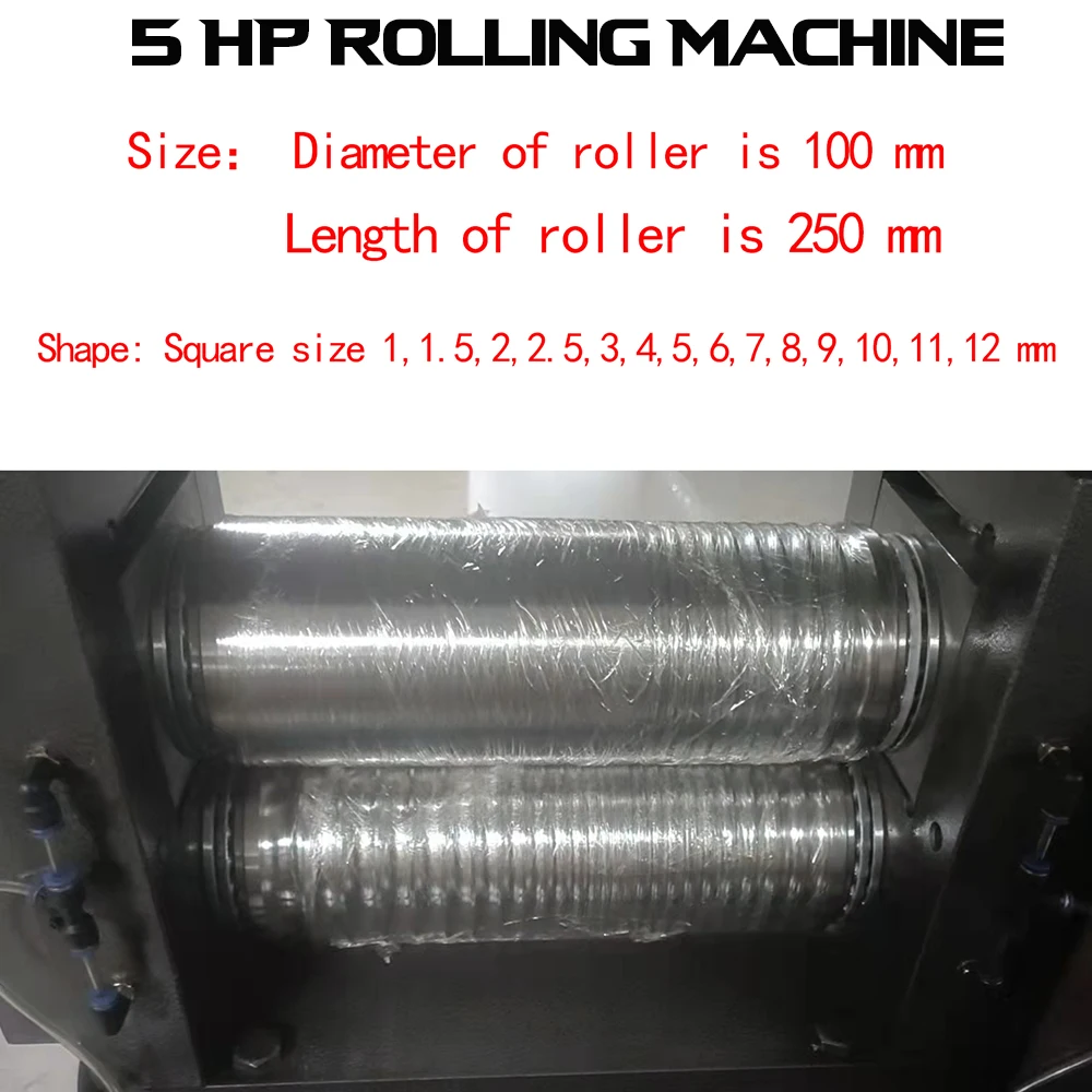 New Arrivals 5HP 3KW Jewelry Making Equipment Electrical Rolling Mill Machine Gold Silver Copper Rolling Mill