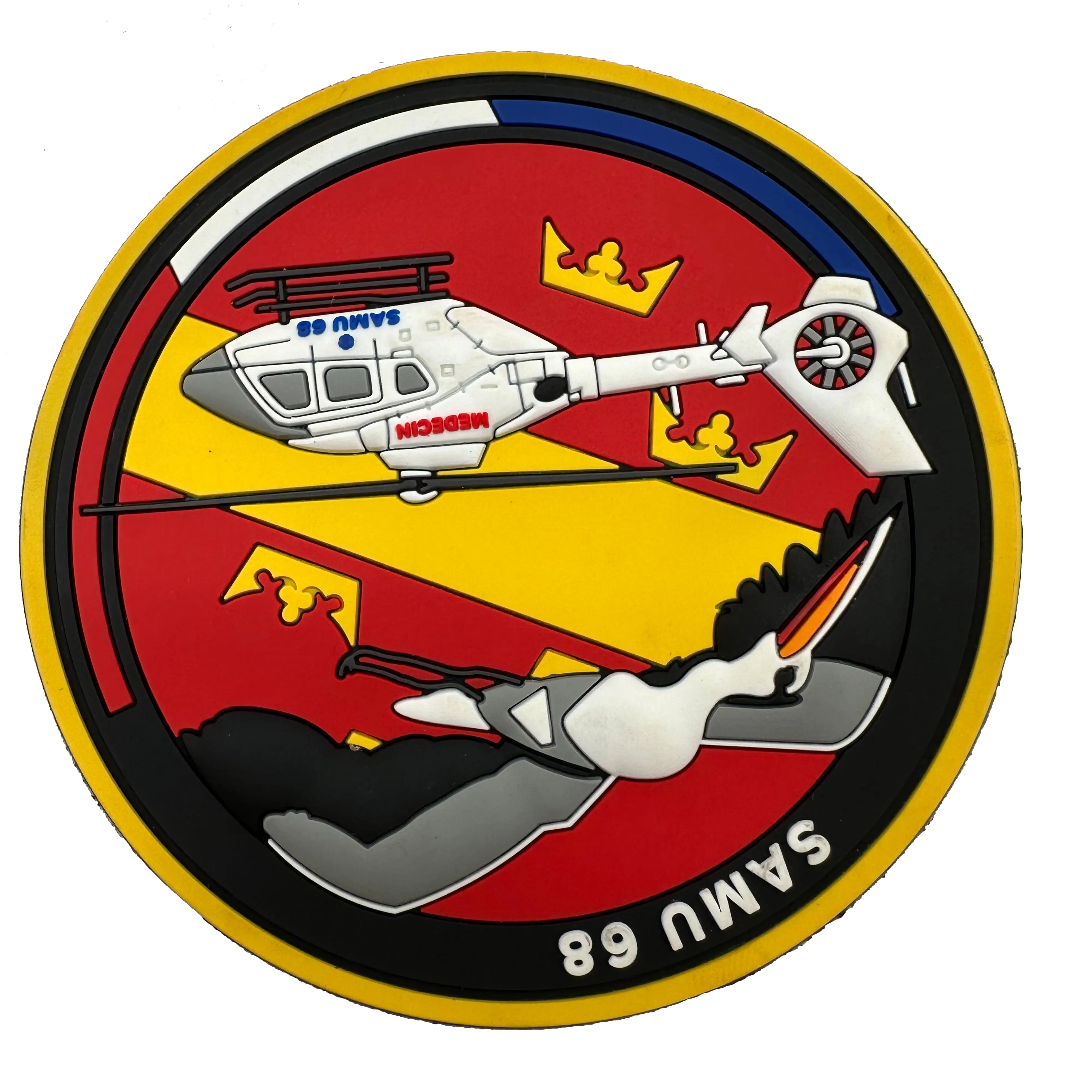 Custom Car rubber pvc patch 3D patch with logo High quality flag patch pvc