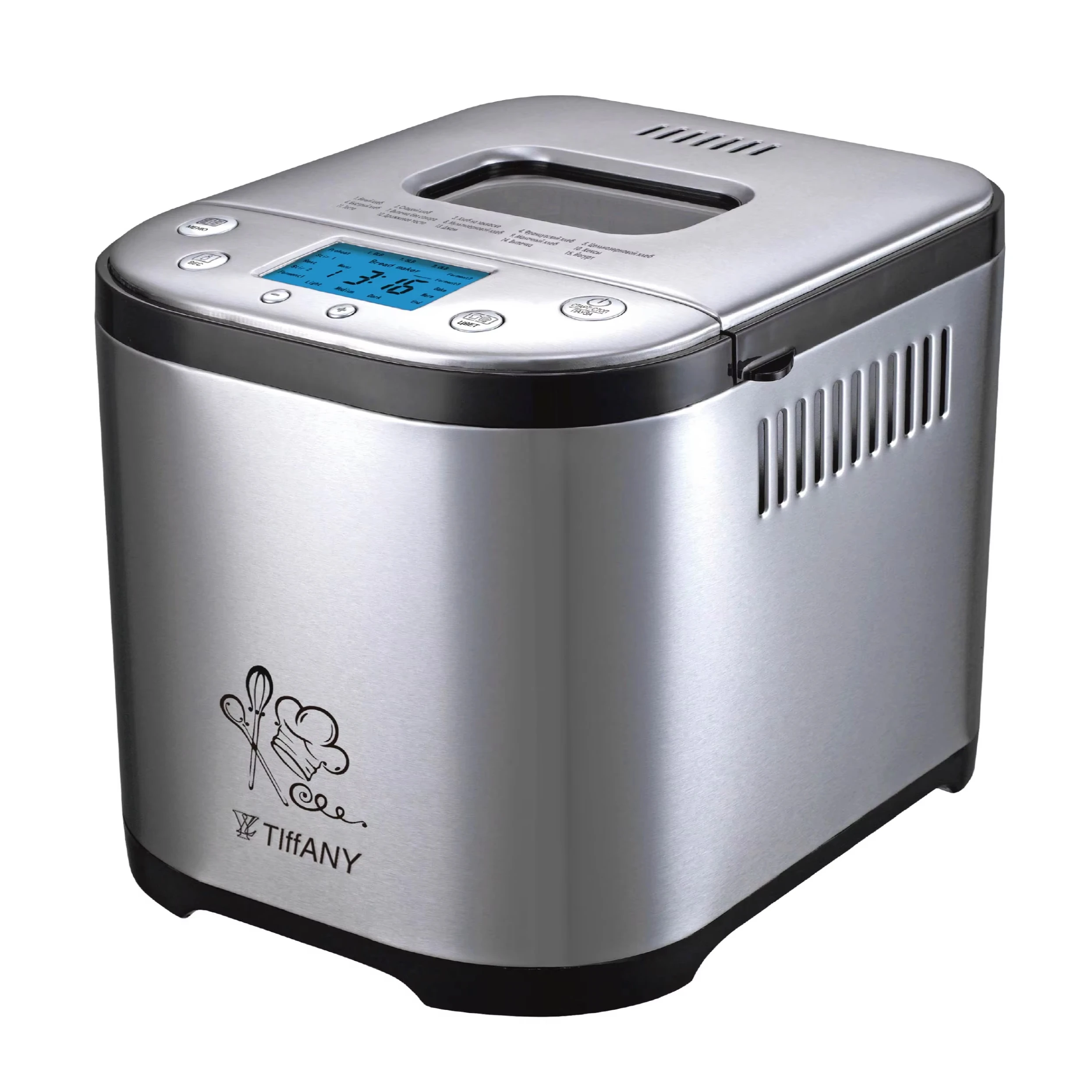 Large Capacity Bread Maker for Home Use Multi-function Bread Maker Electric Stainless Steel Tiffany Family English Household 800