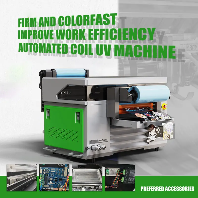 Latest DTF UV Printer for A/B Film 2 in 1 Roll to Inkjet Printers Crystal Sticker Printing Machine