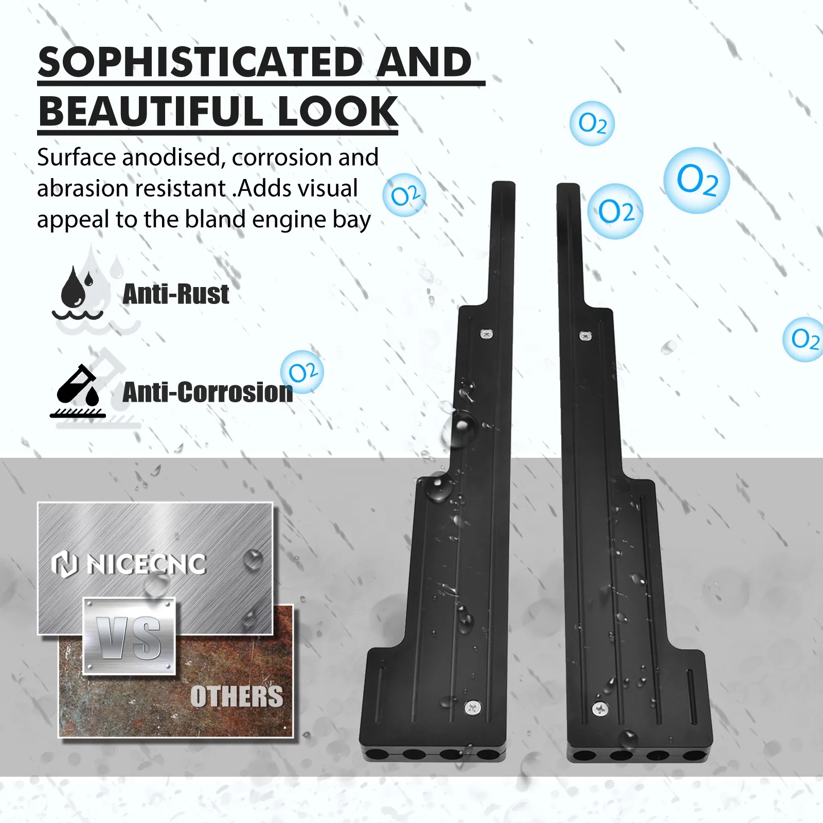 Bevinsee Billet Aluminum V8 Engines Spark Plug Wire Looms Holders Fits Chevrolet SBC BBC SBF 302 350 454 For Ford