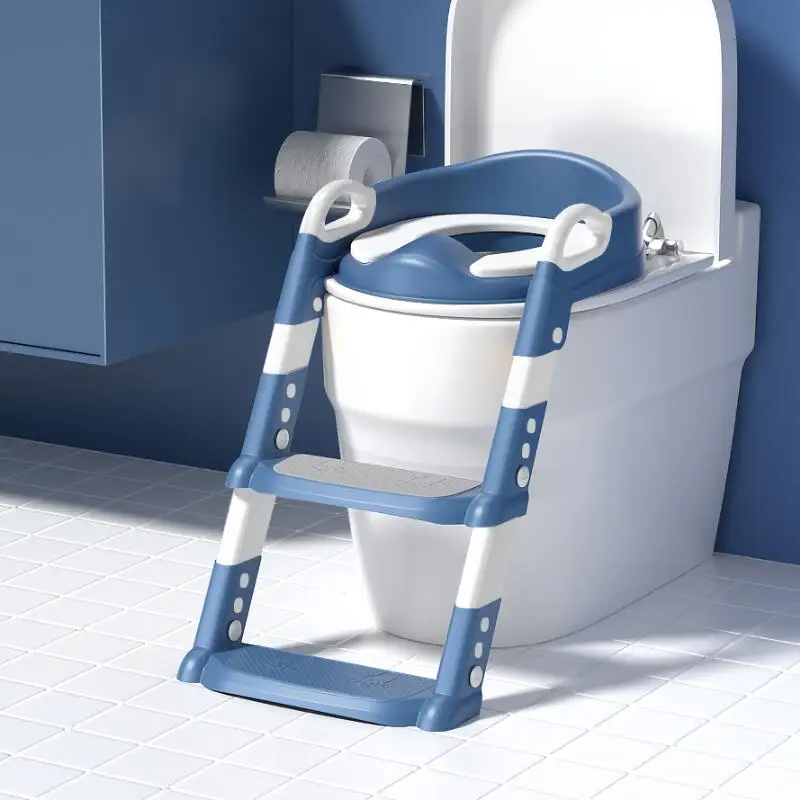 Foldable Kids Toilet Training PVC cushion Child Potty Ladder Baby Potty Training