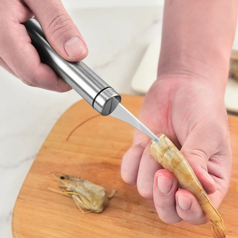
Creative Kitchen tools for cleaning seafood Stainless Steel Prawn Shrimp Prawn Peeler Knife 