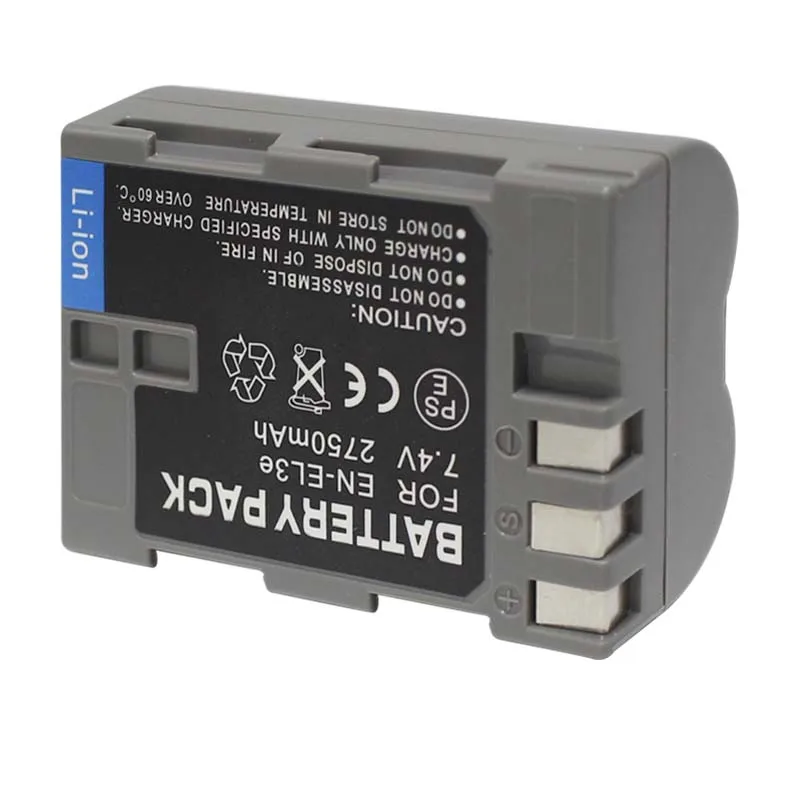 
7.4V li-ion battery EN-EL3 EN-EL3E for Nikon D700 D90 D80 D70 D50 D200 D300S D300 DSLR Camera 