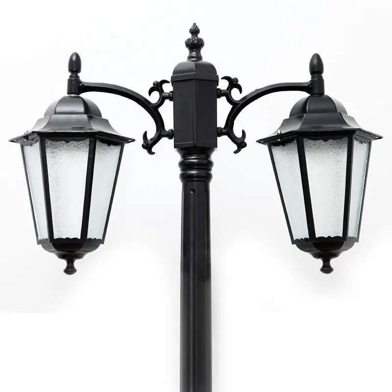 220V Wholesale IP65 waterproof outdoor street lamp 2-5M high pole European style glass ball landscape E27 E26 garden lamp