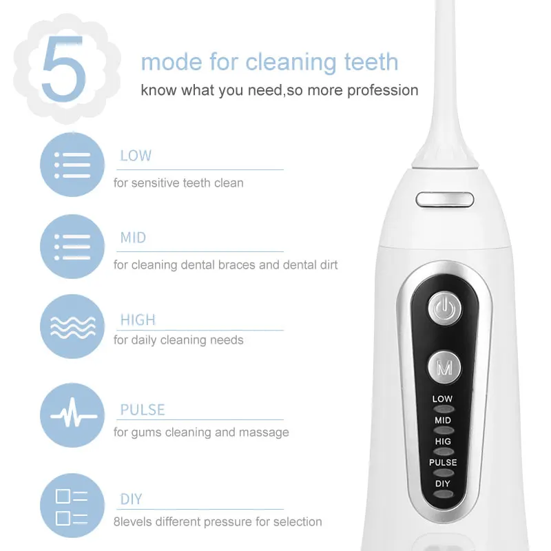 cordless oral irrigator ipx7 waterproof for