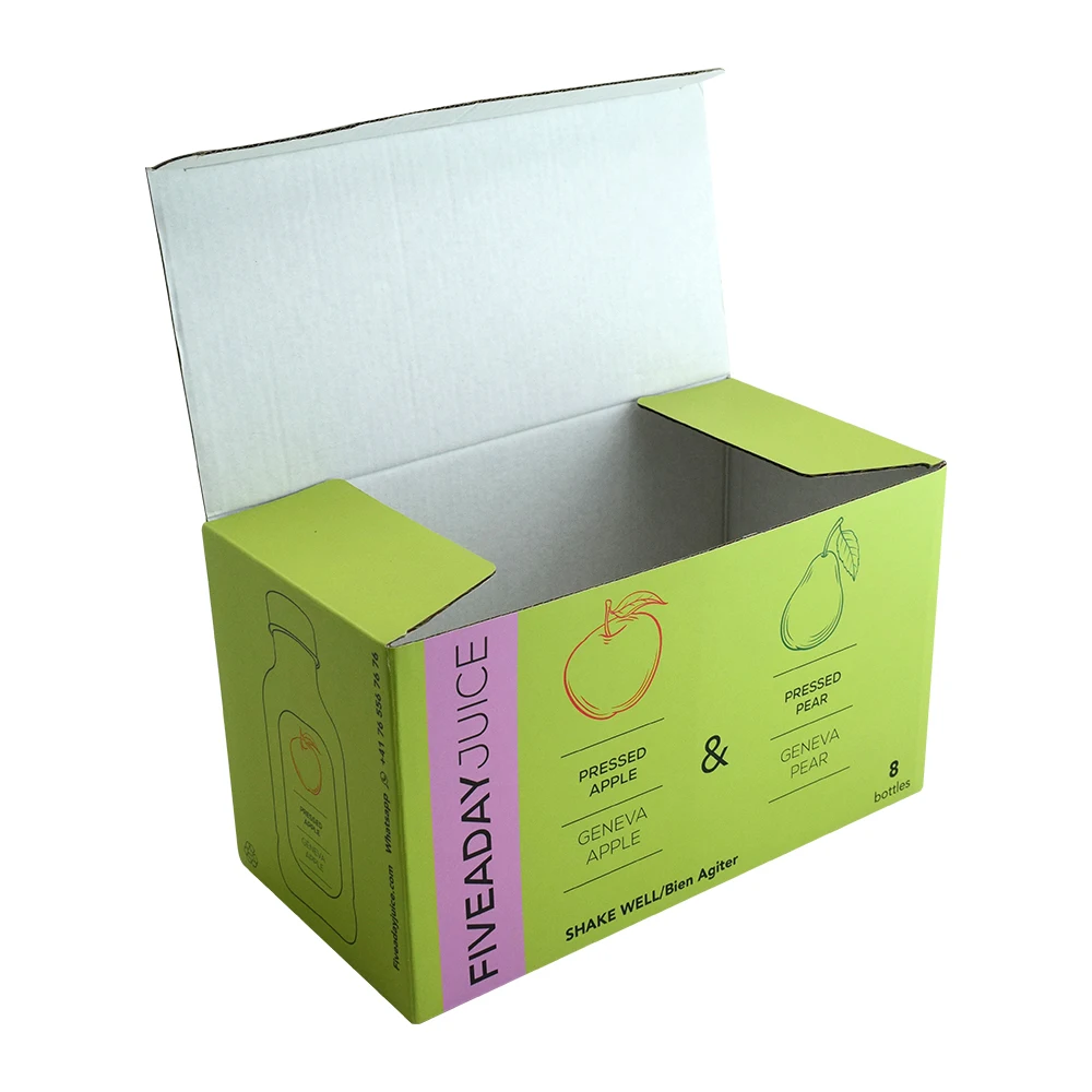Custom Design Logo Eco Friendly Corrugated Shipping Box Cardboard Paper Beer Carrier Packaging Boxes