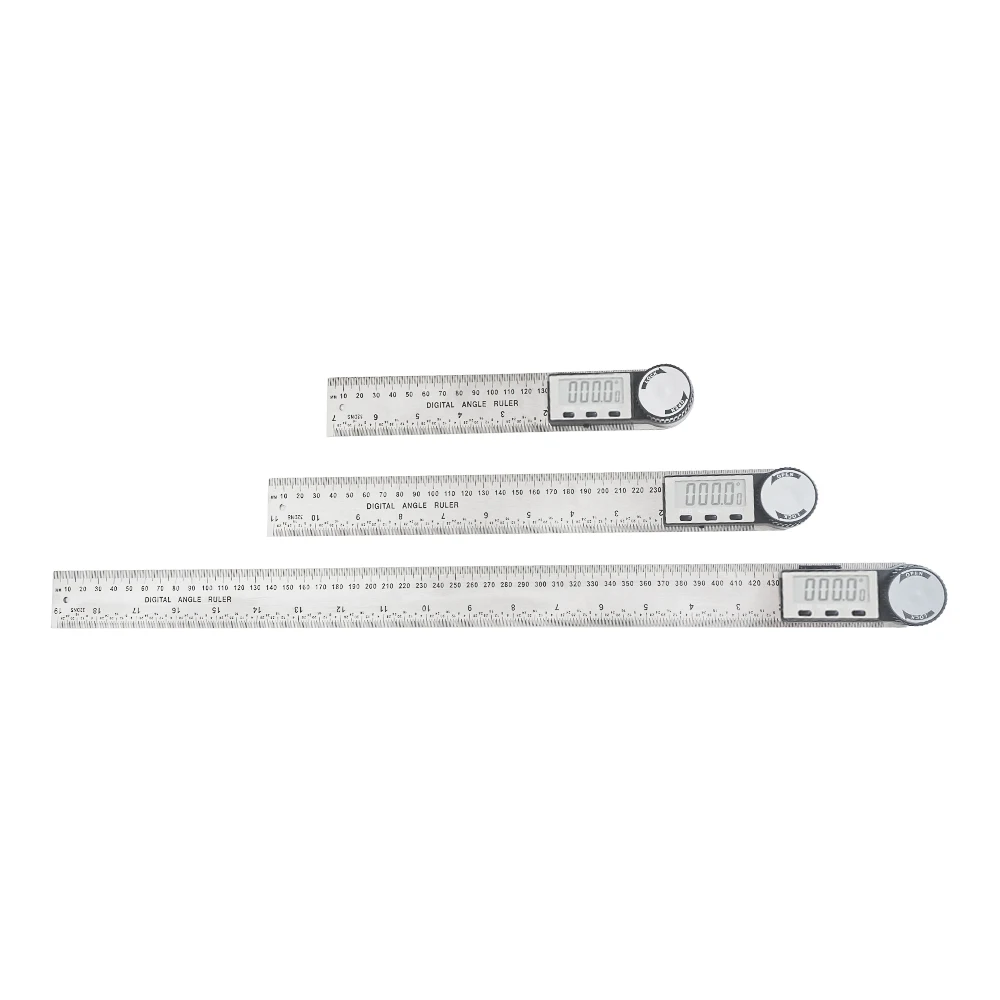 Custom Protractor 200mm 300mm 500mm Digital Display Angle Ruler Measuring Tool Stainless Steel Digital Angle Finder Ruler