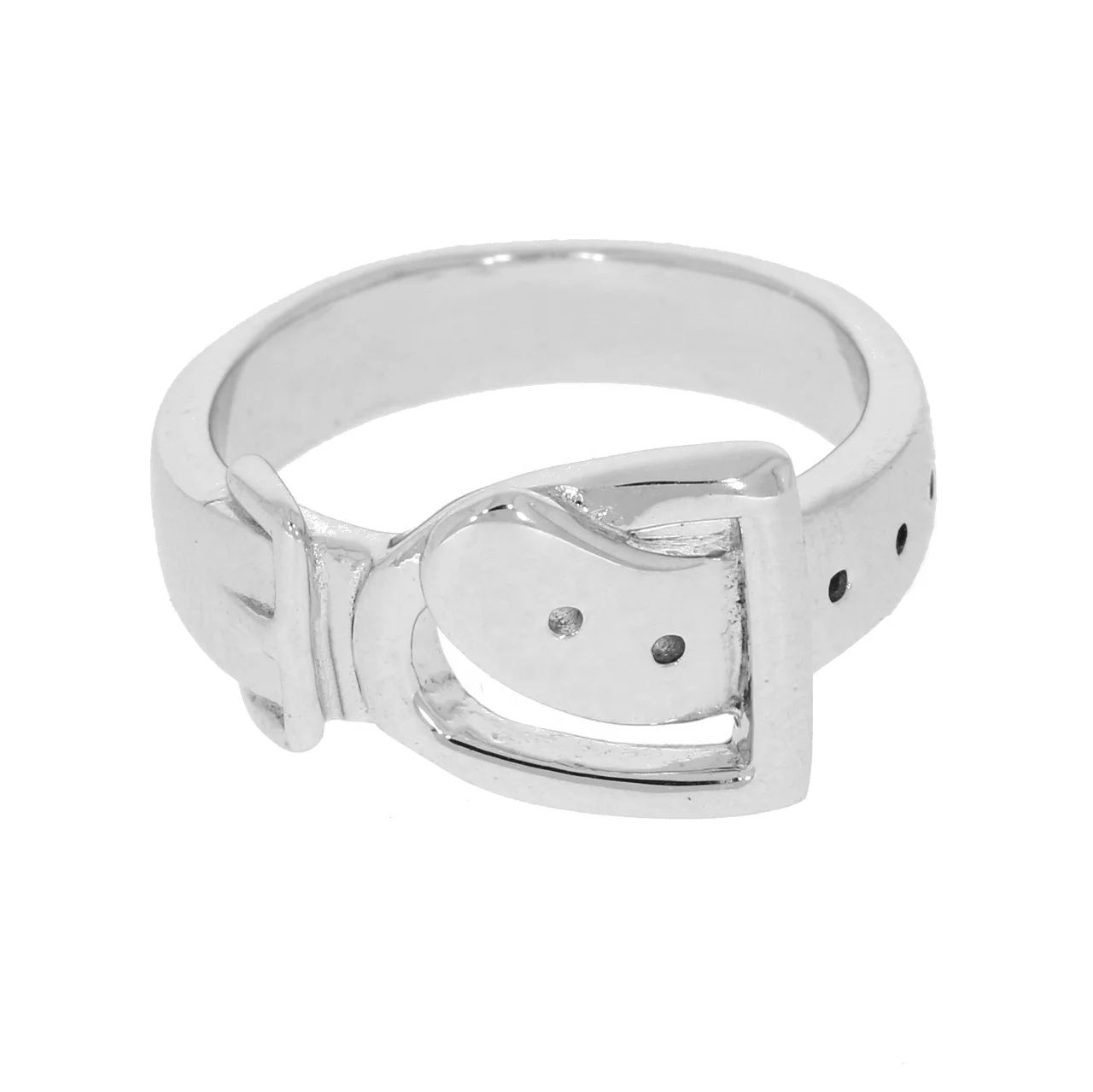 Fine Women Minimalist Jewellery Custom 925 Sterling Silver 18K Gold Plated Jewelry Chunky U Shape Stirrup Belt Equestrian Rings