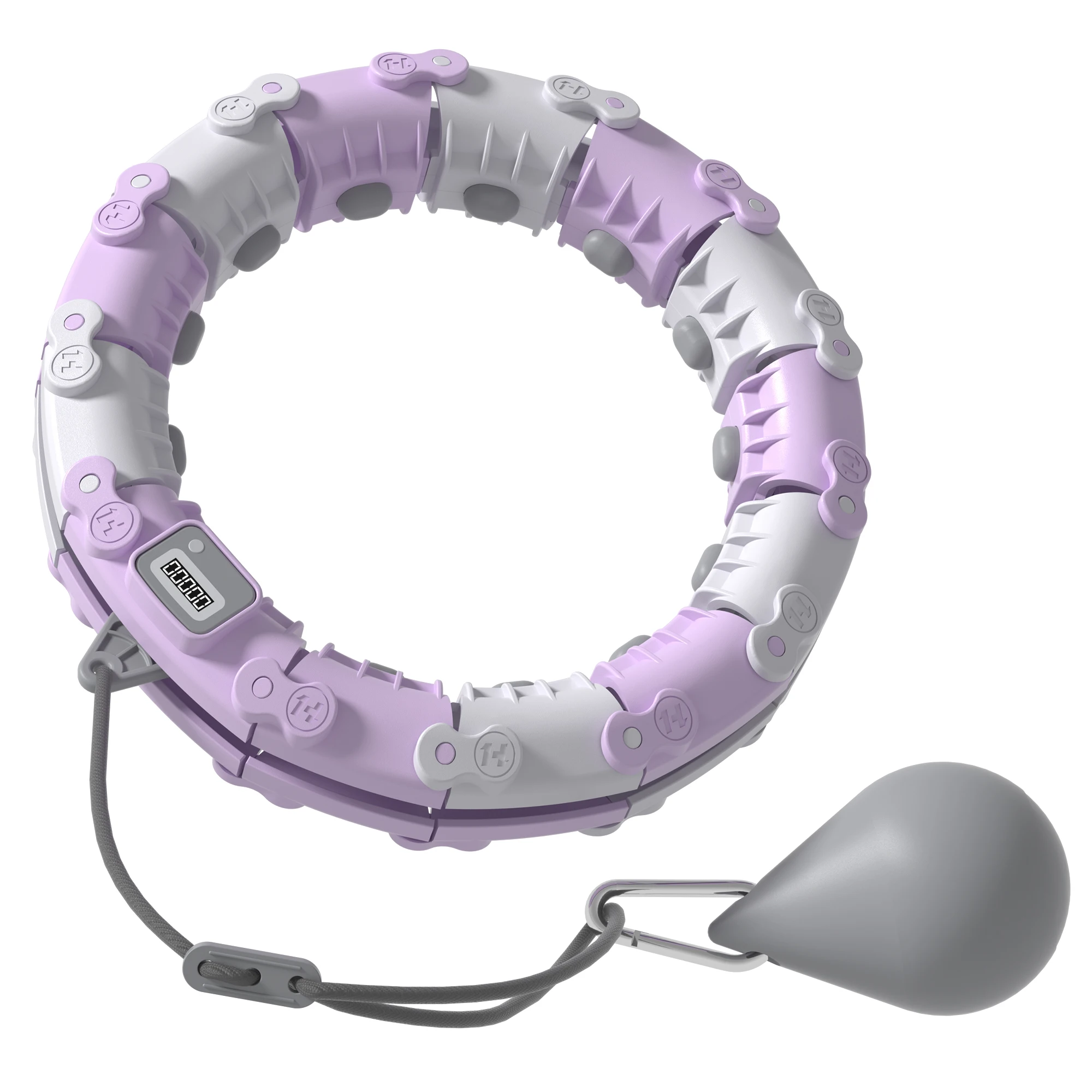 Hot-selling fitness essential sports smart hula hoops Adult fitness color healthy weighted hula ring with ball