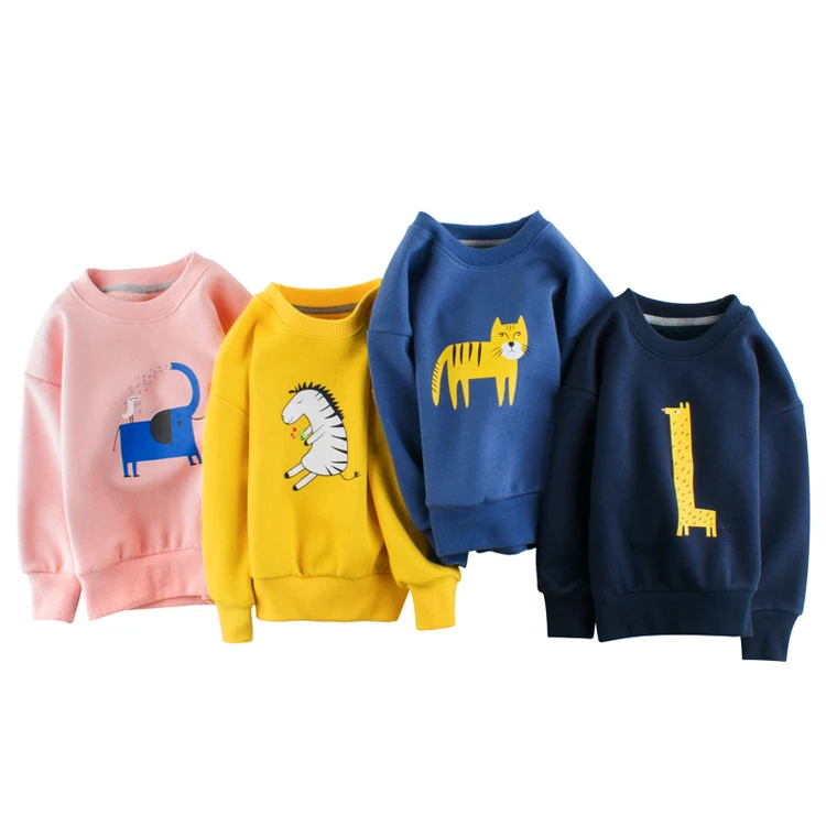 
Wholesale china casual thick warm kids sweatshirt with lovely animal for winter 