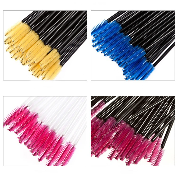 New Colorful Disposable Eyelash Mini Brush Mascara Applicator Wands Makeup Brushes