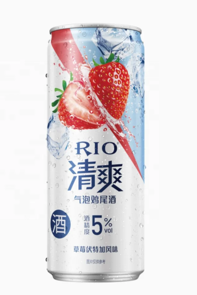2022 China HOT TOP 1 RIO DRINK WINE ALCOHOLIC BEVERAGES STRAWBERRY & VODKA FLAVOURED SPARKLING COCKTAIL(Alc.5%vol 24can*330ml)