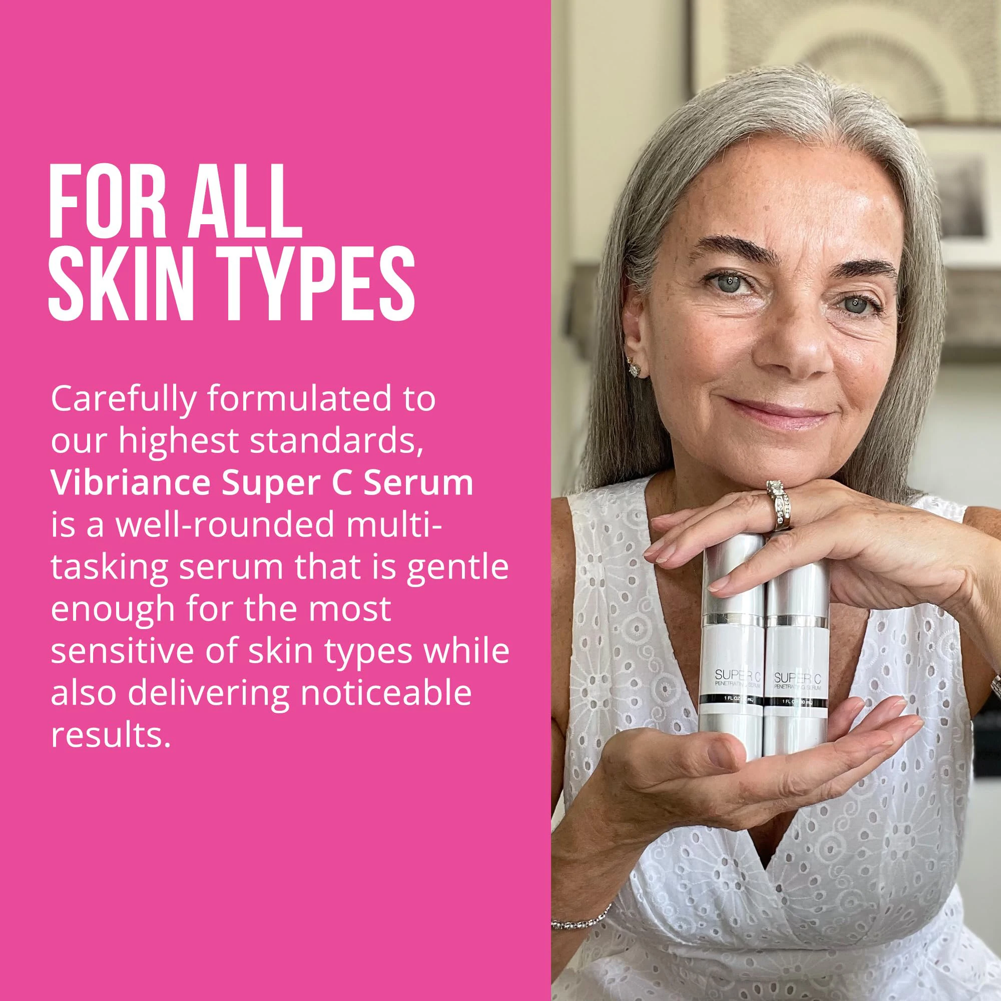 Super C Serum for Mature Skin, Made in the USA, All-in-One Formula, Hydrating, Firming Vitamin C Serum