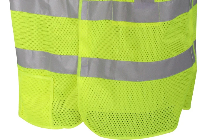 Hi Visibility Reflective Mesh Safety Vest With Reflective Strips Construction Work Vest Quality Standard Safety Workers Vest