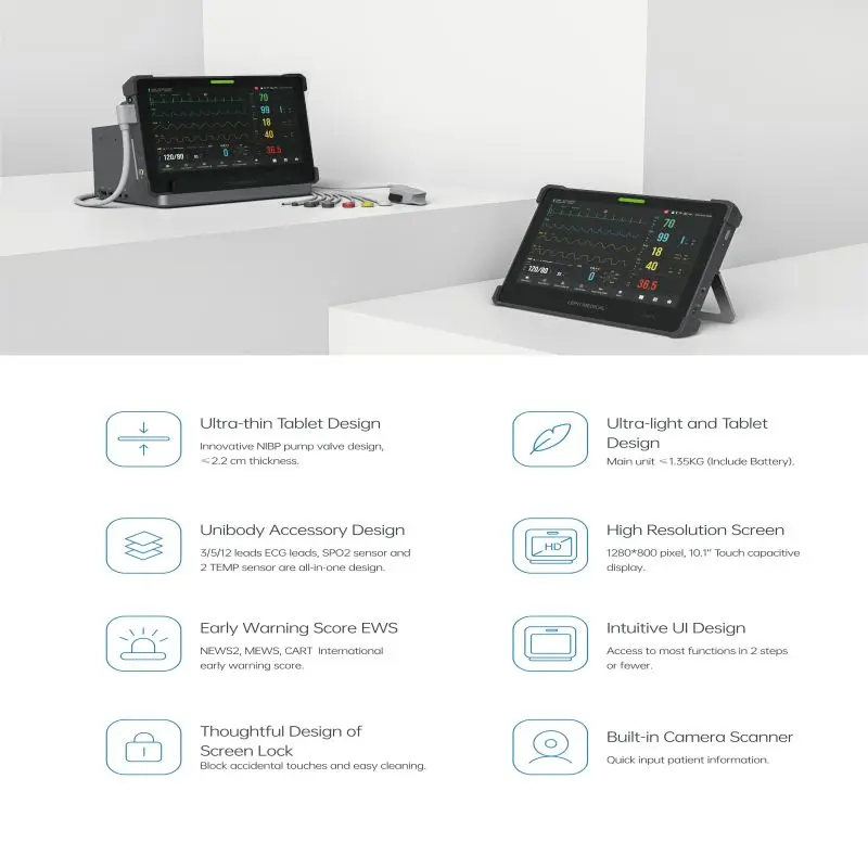 Lepu Vital Signs Monitoring Medical Equipment Telemedicine Pocket Patient Monitoring