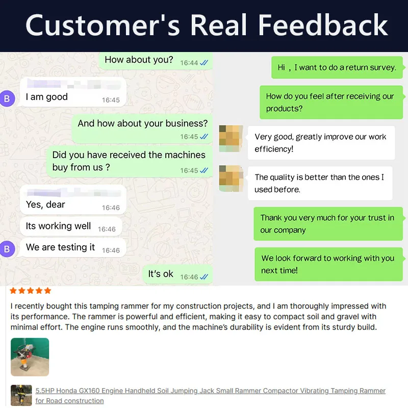 High efficiency impact rammer gasoline vibrating earth tamping rammer compactor machine