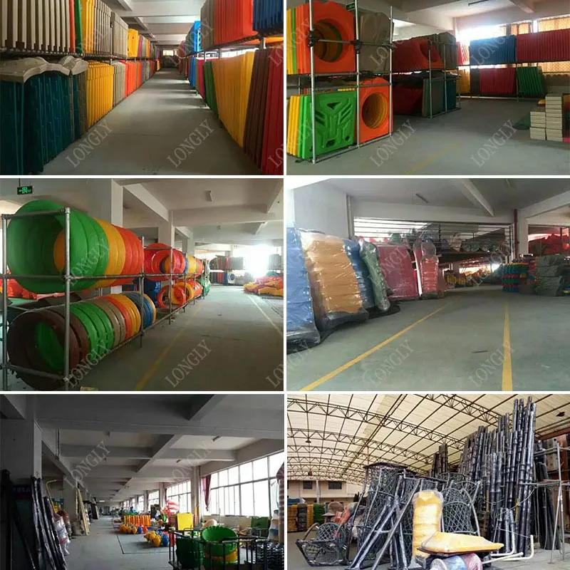 High quality modern kids outdoor playground set with transparent tunnel
