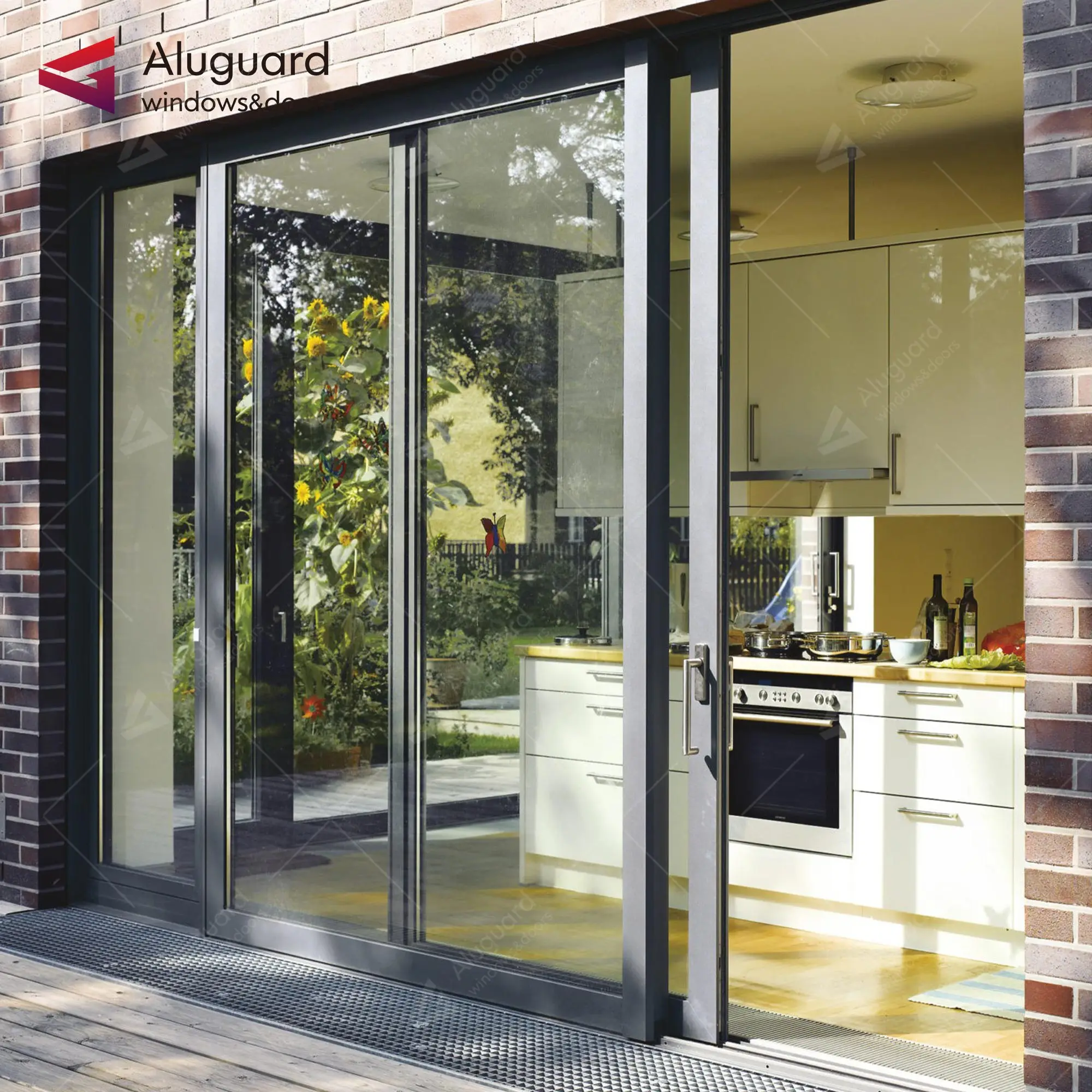 Modern design arch aluminum sliding door  American standard accessories door New design  slide door with hanging profile
