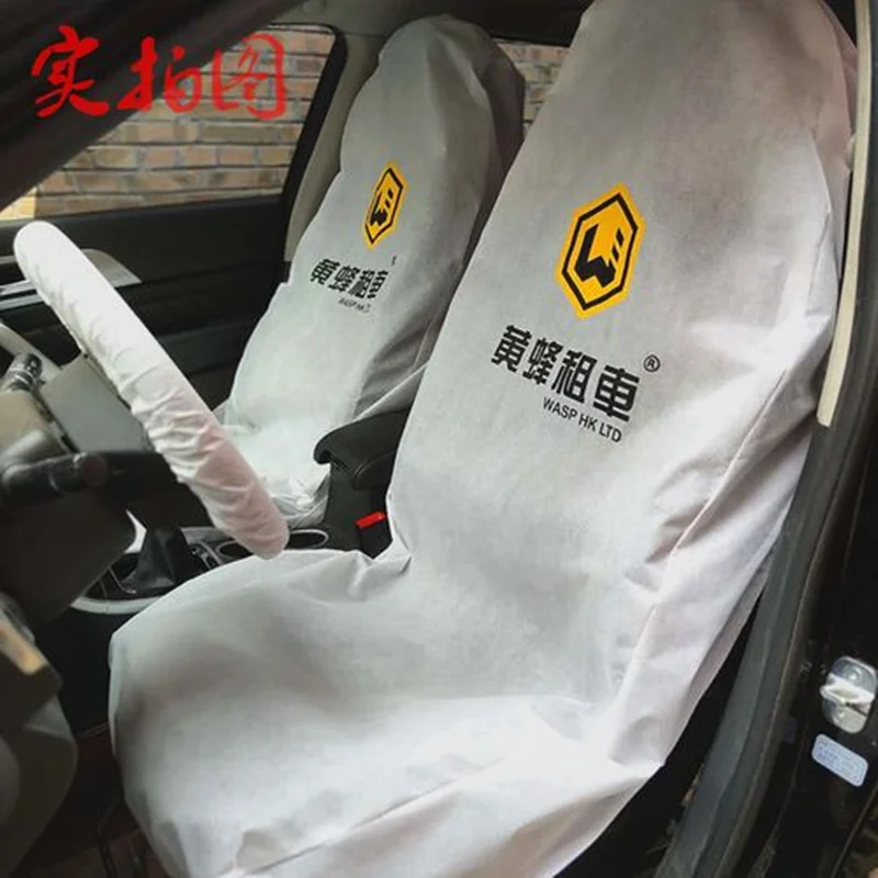 Wholesale supplier transparent white clear plastic seat cover for cars disposable covers forcars steering wheel cover
