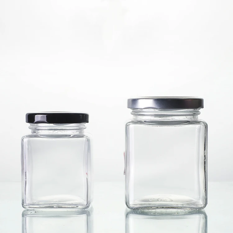 Factory Supplier Small 100ML 200ML Custom Kitchen Food Spices Container Pudding Jar Jam Jar with Metal Lid