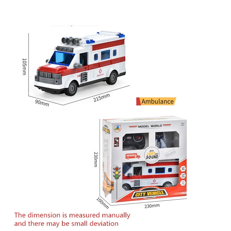 1:30 4Ch Radio Controlled Baby Hand control Ambulance car, RC School bus with light and Open Door Function
