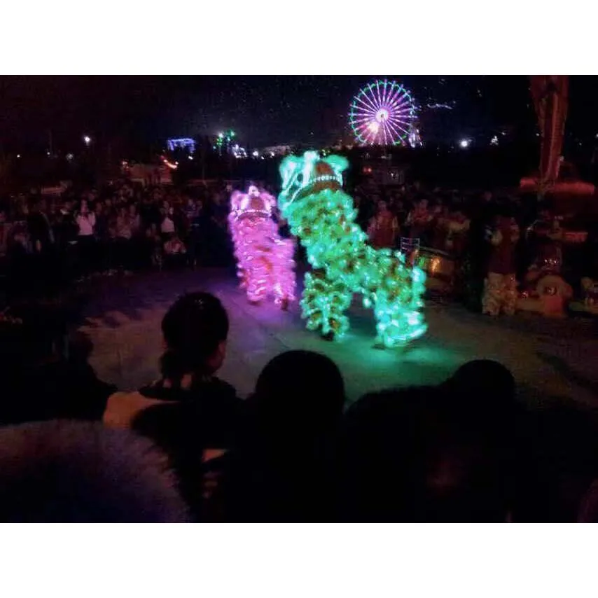 LWL004 Роскошный желтый модный костюм для танцев льва для традиционного китайского Нового года