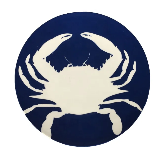 Animal design Crab& lobster printing restaurant seafood plate melamine dinner plate