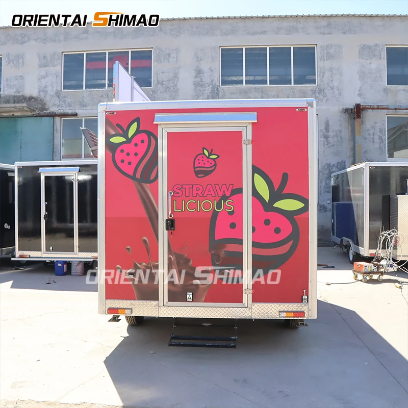 Oriental Shimao American Standard Mobile Bar Food Carts And Food Truck Trailer Foodtruck With Full Kitchen Equipments