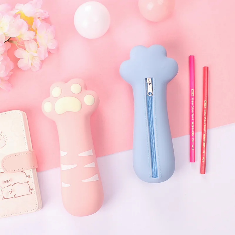 
Cute Cartoon Cat Claw Pencil Case Supply Organizer Bag Pendant,Cat Pencil Pouch Bag Stationery Pen Case Box with Zipper Closure 
