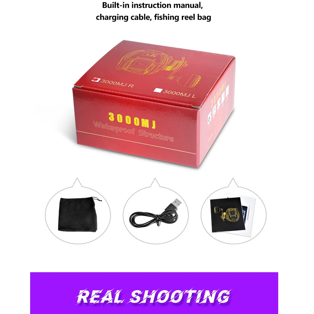 JOHNCOO Digital Display Baitcasting 6.4:1 Max Drag 10kg 6+1BB Deep Casting Fishing Reel Longcast Seawater Fishing Wheel