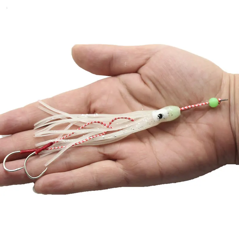 Sea Fishing Octopus Ironboard Hook Lure Bait Fishing Using Reinforced Luminous Hook with Barbs