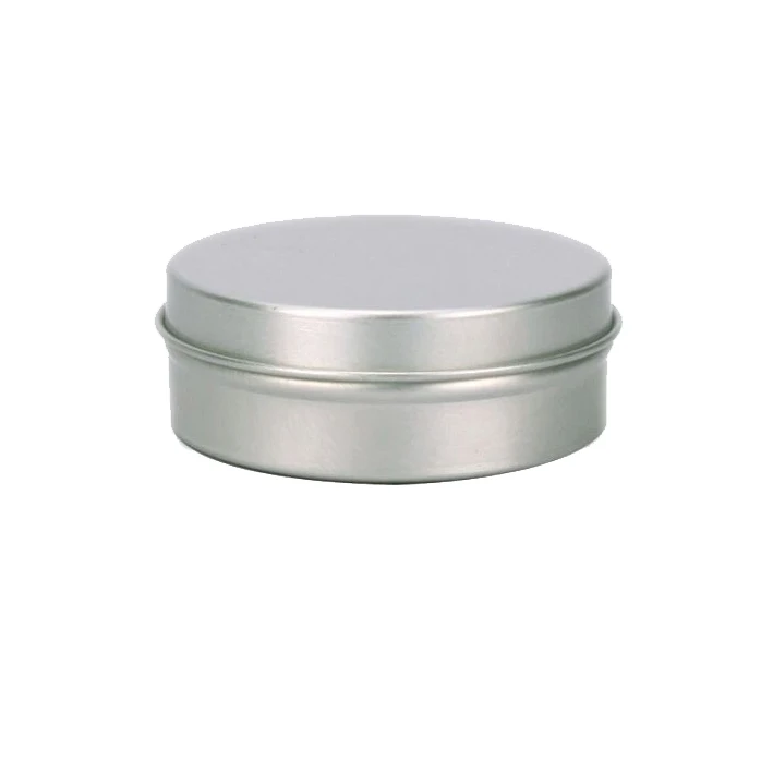 small round aluminium tin can