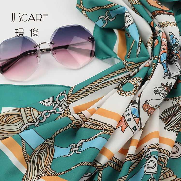 Оптовая продажа, Фабричный шифоновый женский большой квадратный мусульманский шарф