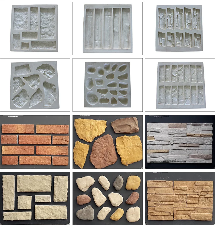 Artificial stone  interior faux veneer cultured stone PVC natural stone molds for indoors and outdoors