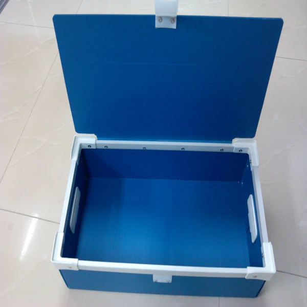 Water-proof Foldable PP Corrugated Plastic Partition Storage Box Custom Anti-static Coroplast Box