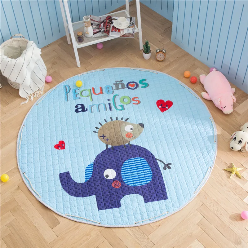Круглый форма Non-антискользящий коврик настил для игры из пенопласта ковров абсорбент коврик для спальни ковер и ковер