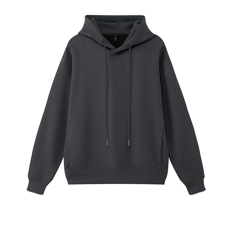 YALI Wholesale Sports Custom Oversize Mens Casual Cotton White Drop Shoulder Plain Hoodie in Bulk