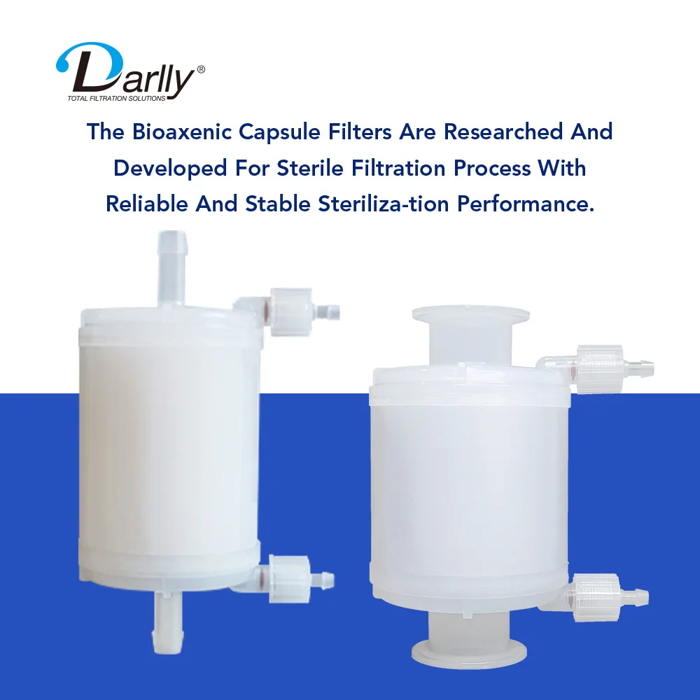 Hydrophilic PES Membrane Filter Cartridge Lab Disposable Capsule Filter Tri Clamp 5 Inch Filters