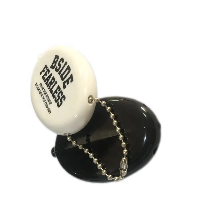 Free sample high quality custom logo keychain oval soft pvc coin purse coin case plastic beaded coin purse