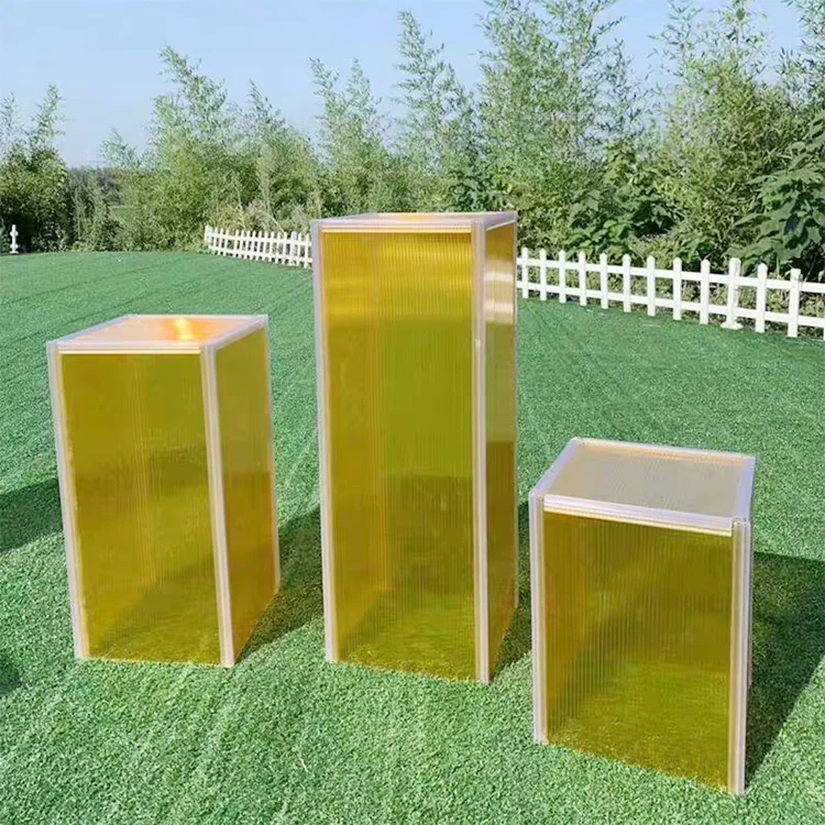 Unbreakable 6mm 7mm 8mm orange decorative plastic multi wall polycarbonate sheet for wedding