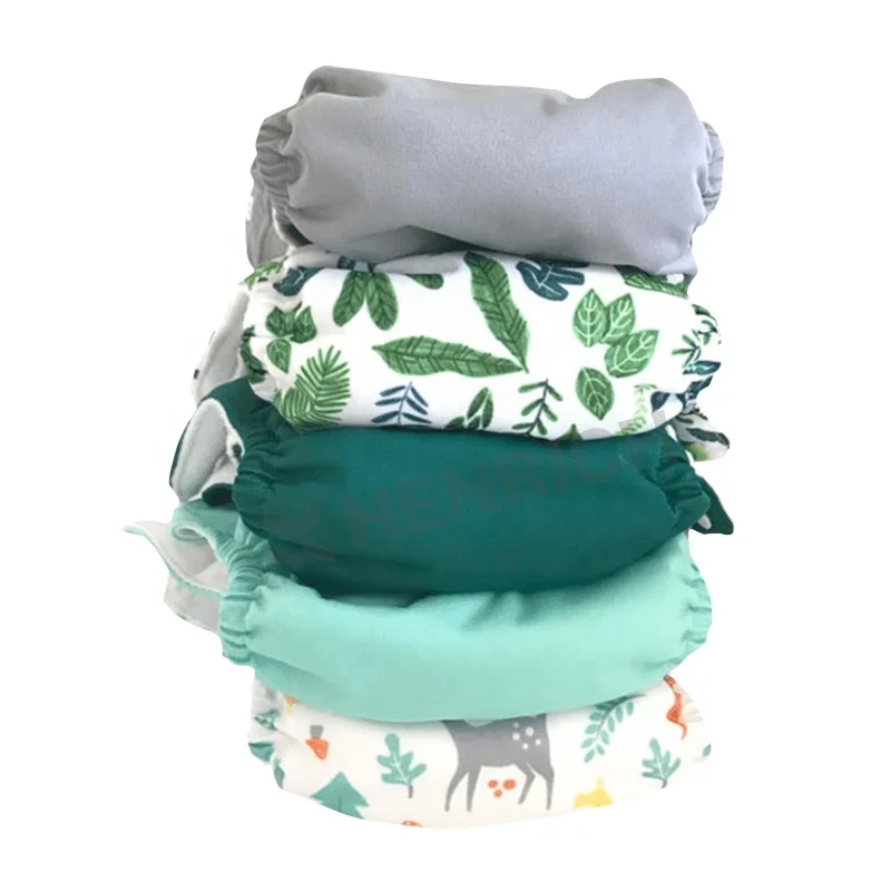 Оптовая продажа, моющиеся многоразовые тканевые подгузники для новорожденных, детские тканевые подгузники для мальчиков и девочек