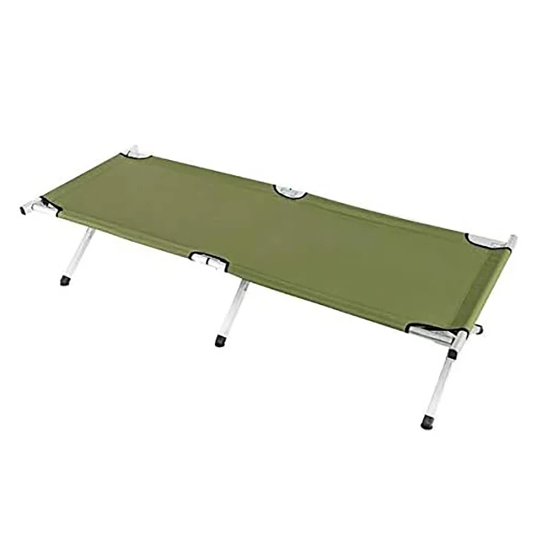 Outdoor Lightweight Folding Bunk Metal Beach Camp Bed Single Cots Portable Aluminum Ultralight Foldable Camping Sleeping Cot Bed