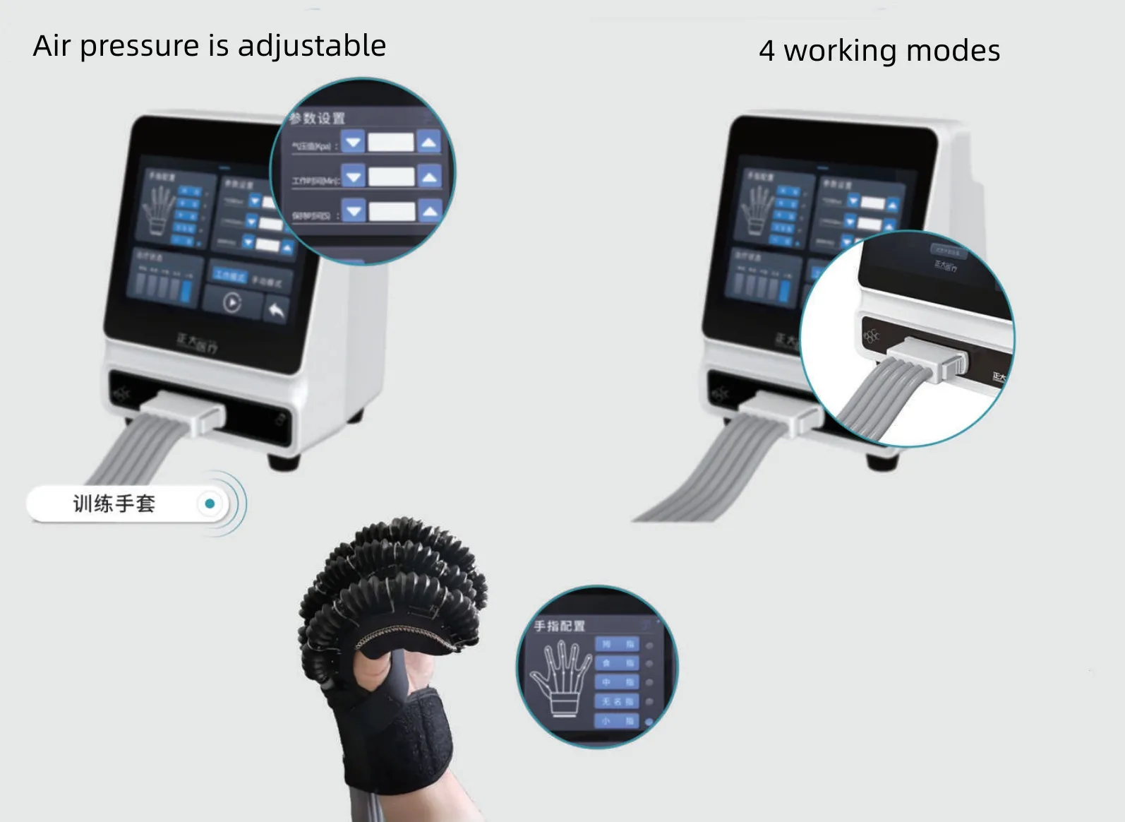 Pneumatic finger trainer Rehabilitation Equipment